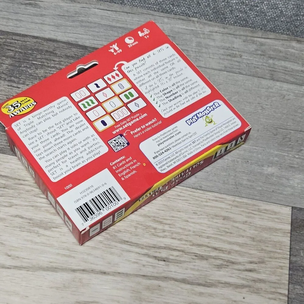 PlayMonster SET Card Game Family Visual Perception 30 Year Anniversary Boxed